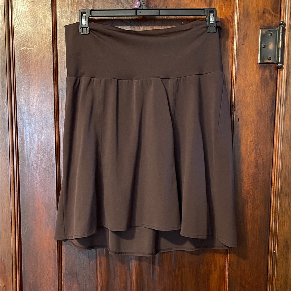 Duo Maternity Brown Flared Women's Skirt - Classic A-Line Style